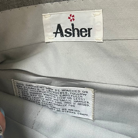 70s Asher Gray Slacks Size M