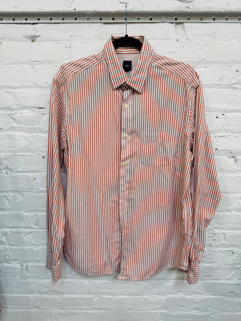 00s Gap Orange Stripe Button Front Size L