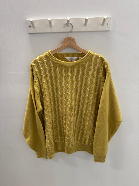 90s Blair Champagne Ribbon Sweater Size L
