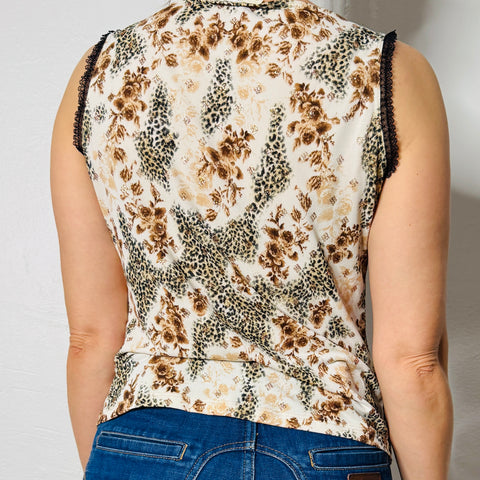 90s B&J Animal Print copper Rose Tank Size M