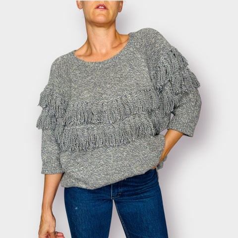 90s Bonnie Lee Leroy Fringe Sweater Size XL