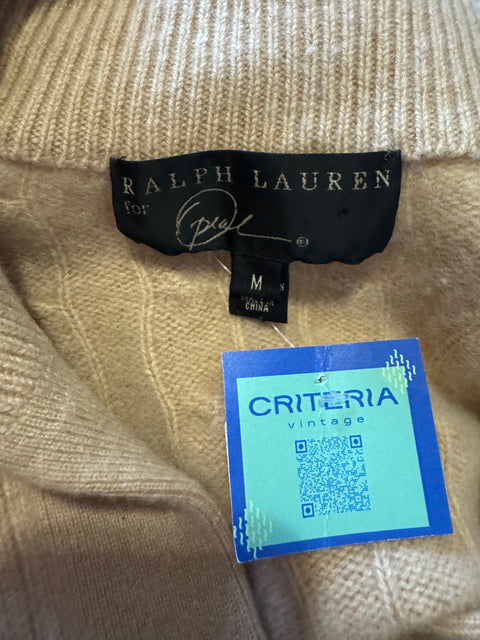 Ralph Lauren for Oprah Sand Cashmere Sweater Size M