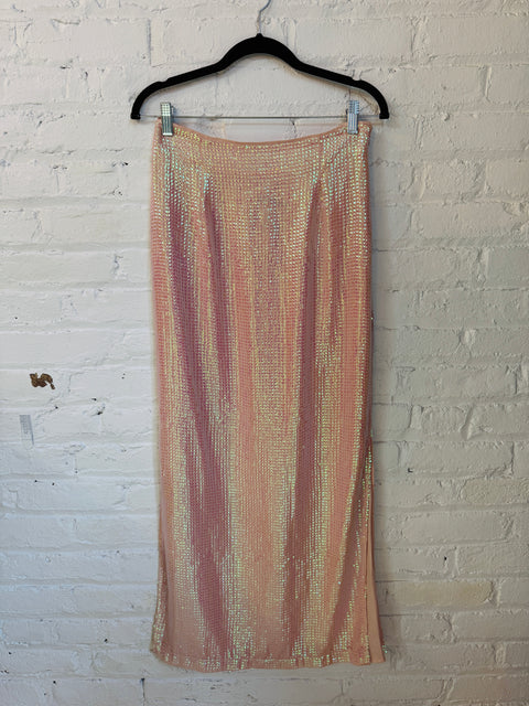 Made For Impulse Pink Sequin Maxi Skirt Size M