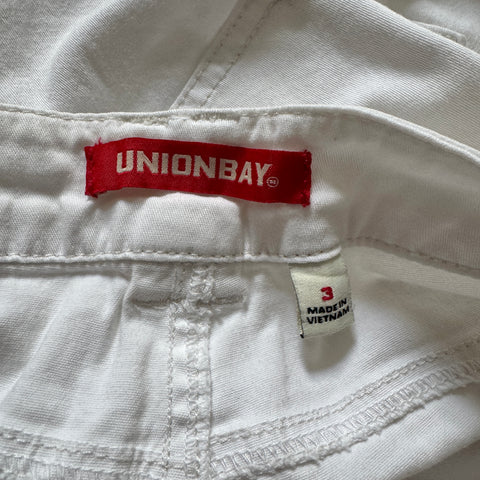 Y2K Union Bay White Long Shorts Size 3