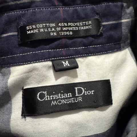 90s Christian Dior Navy Checkered Shirt