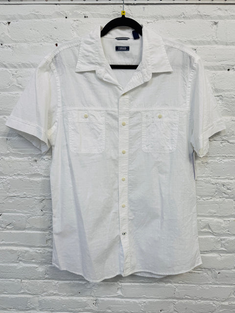 IZOD Cotton Button Front Size L