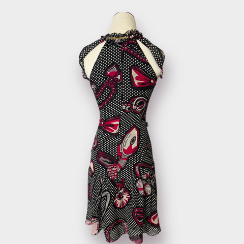 00s Moschino Silk Drop Waist Dress Size XS