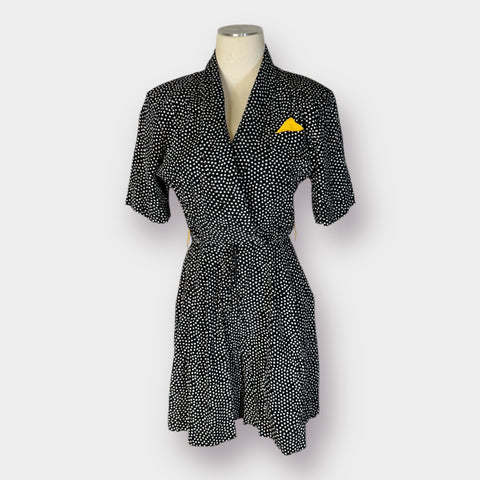 80s Dawn Joy Polka Dot Short Sleeve Romper Size S