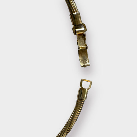 80s gold tone V-neck Collar Necklace