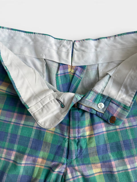 70s Kenroyd Plaid Shorts Size 33
