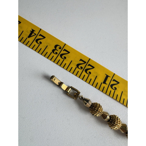Vintage Trifari Gold Bead Necklace 1930-1955 Crown Stamp