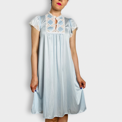 80s Komar Light Blue Nightie Size L
