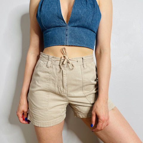 Y2K Khaki Utility Shorts Size 27-30"
