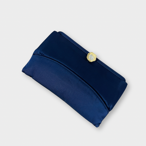 40s Wilcof Original Navy Blue Clutch