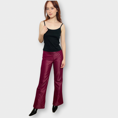 Y2K Mauve Low Rise Flare Pants