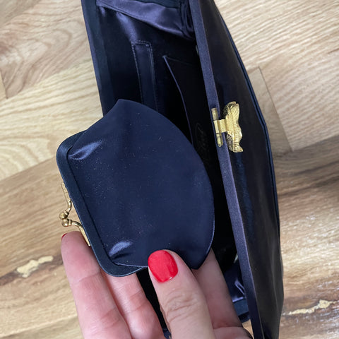 40s Wilcof Original Navy Blue Clutch