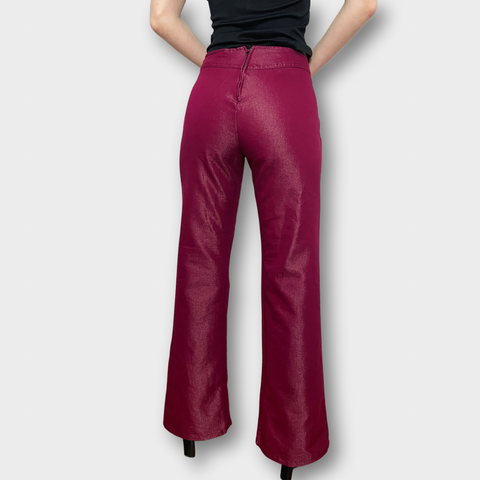 Y2K Mauve Low Rise Flare Pants