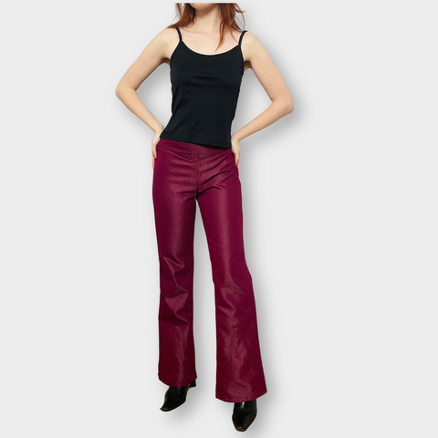 Y2K Mauve Low Rise Flare Pants
