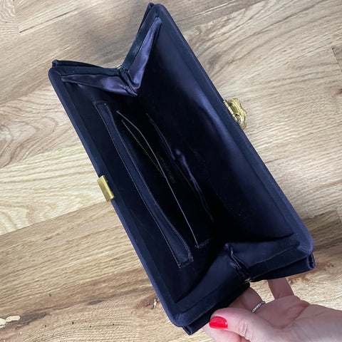 40s Wilcof Original Navy Blue Clutch