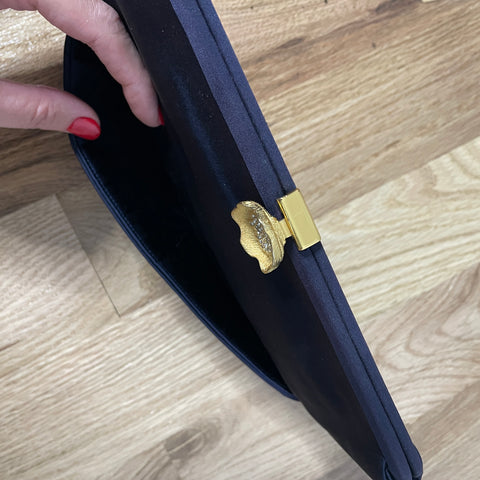 40s Wilcof Original Navy Blue Clutch