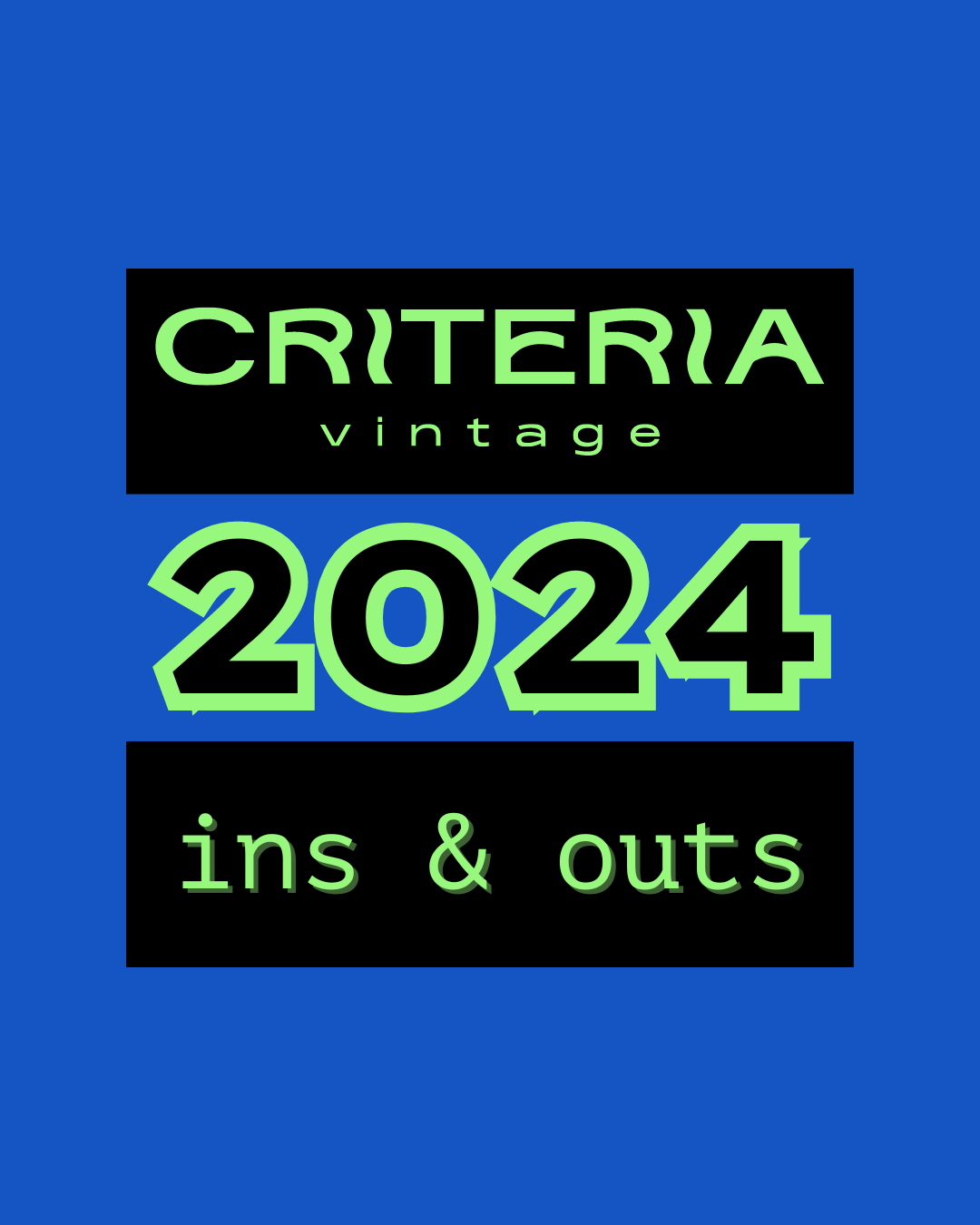 Personal Style Ins Outs Of 2024 CRITERIA VINTAGE   1 