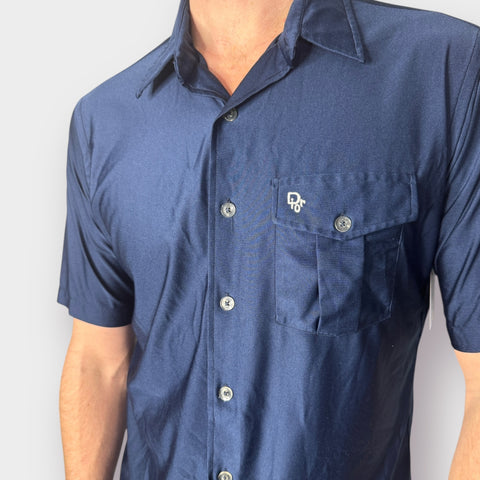 70s Liberty House by Christian Dior Navy Shirt Size M