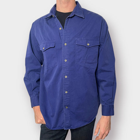 90s Royal Robbins Blue Workwear Button Up