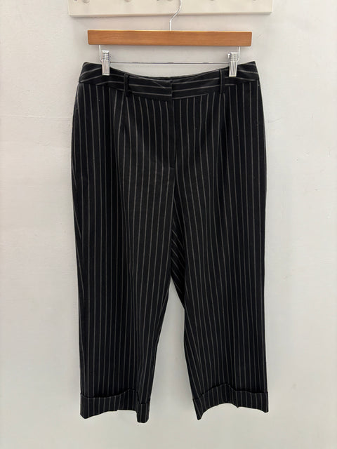 00s Geoffrey Beene Pinstripe Wide Leg Pants Size 12
