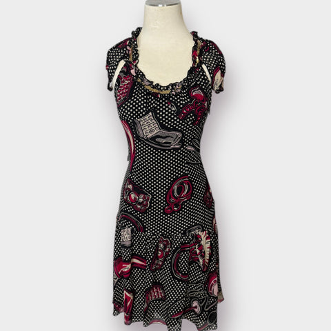 00s Moschino Silk Drop Waist Dress Size XS