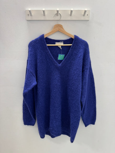 80s Interim Purple Mohair Sweater Size M