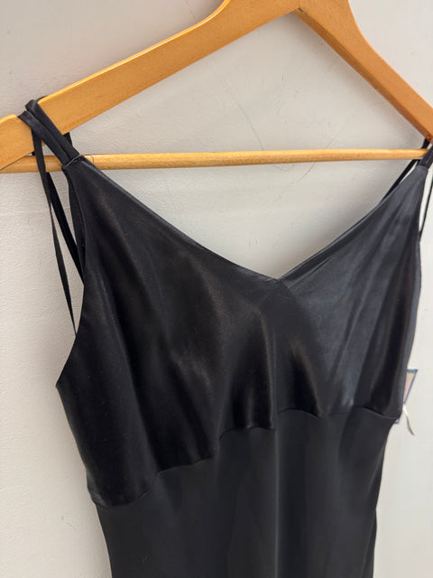 90s Alyn Paige Long Black Dress