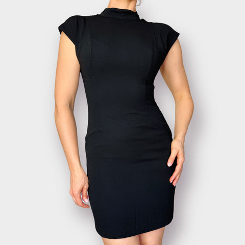 00s Bebe Black Mockneck Dress size S
