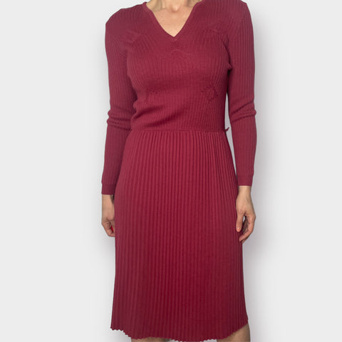 70s Robert Arthur Mauve Pink Sweater Dress