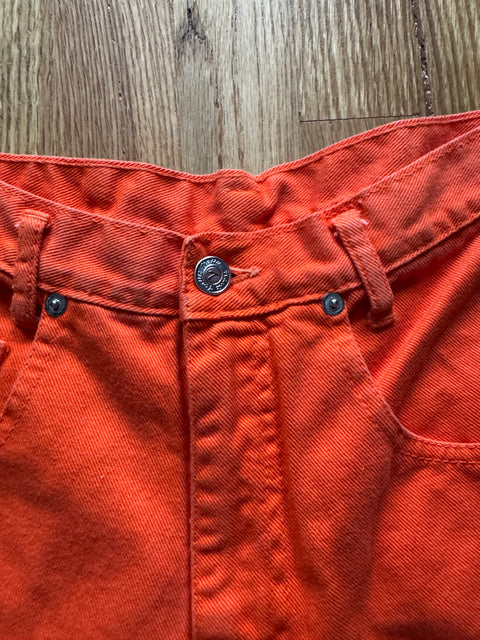 90s Traffic High Waisted Bright Orange Shorts Size S