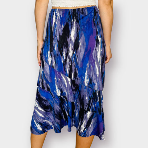 Y2K NY Collection purple blue midi skirt