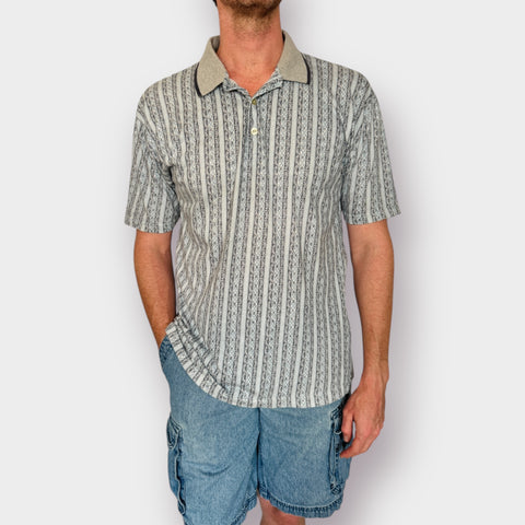 90s VanHeusen Light Blue Gray Polo Size XL