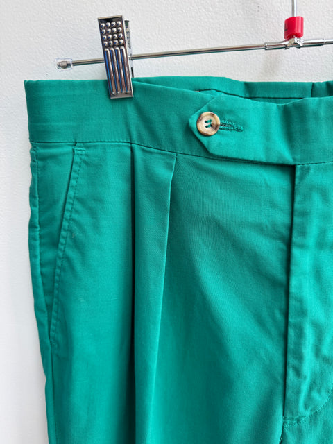 80s SporThompson Teal Slacks Size 32
