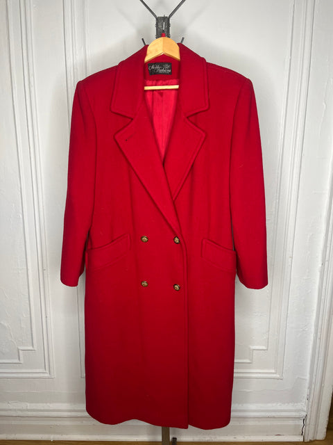 80s Noble Fashions Red Over Coat