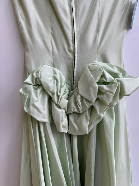 50s Celery Green Formal Dress