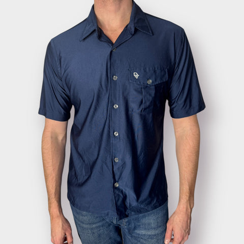 70s Liberty House by Christian Dior Navy Shirt Size M