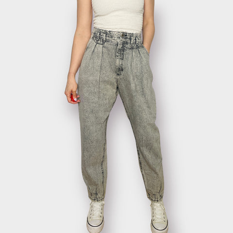 80s Lee Gray Acid Wash Mom Jeans