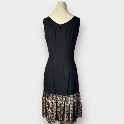 60s Miss Melinda Black Party Dress Size S