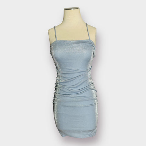 Y2K Windsor Baby Blue Sparkle Mini Dress