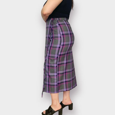 90s Requirements Purple and Gray Skirt