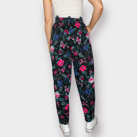 80s True Colors floral high waisted pants