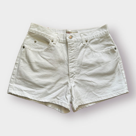 90s London Jean White Shorts