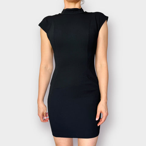 00s Bebe Black Mockneck Dress size S
