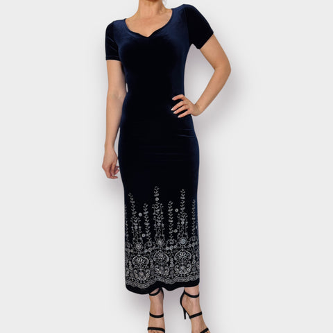 90s ing ca Navy Maxi Dress Size S