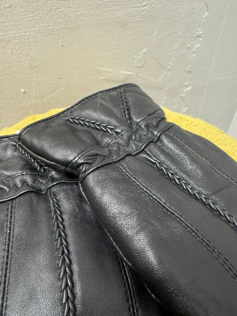 Thermosoft Black Leather gloves