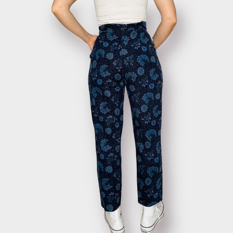 90s Laura Ashley Floral Corduroy Pants